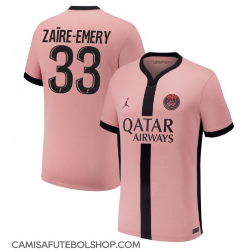 Camisa de time de futebol Paris Saint-Germain Warren Zaire-Emery #33 Replicas 3º Equipamento 2024-25 Manga Curta